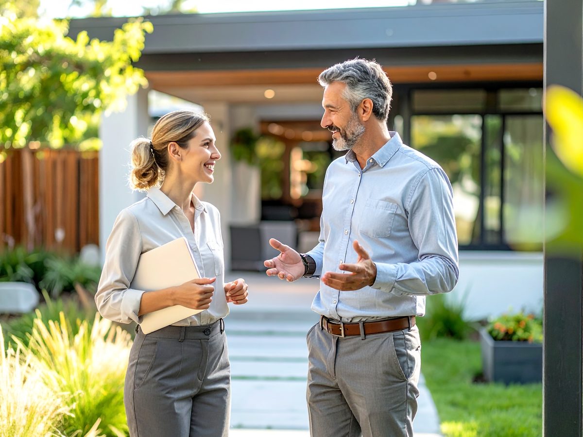 Walking through a home during a Home Care visit.
